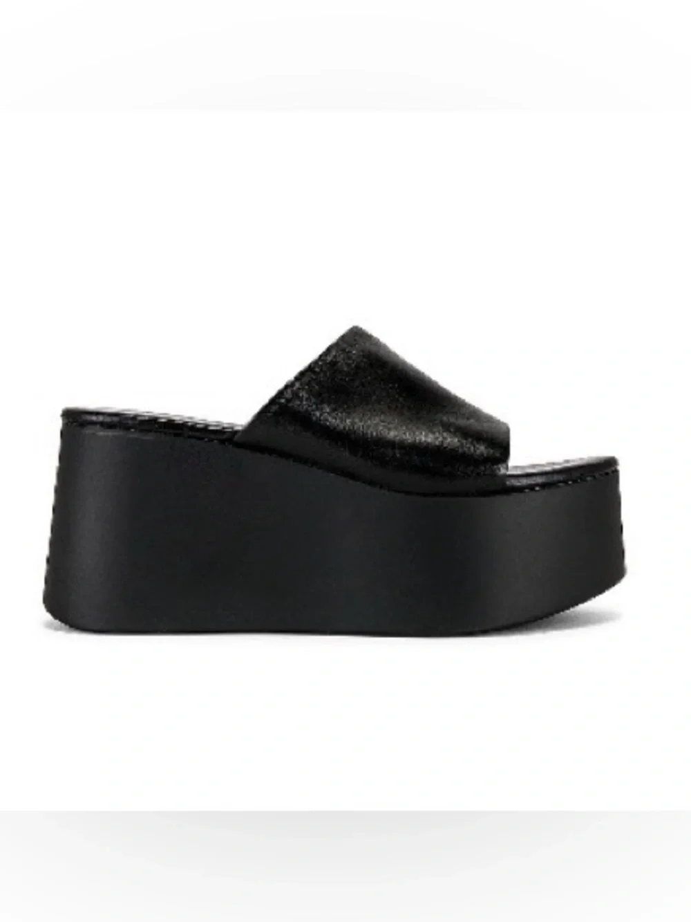 Tony Bianco black tegan platform in black sheep Nappa